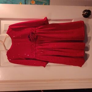 Youngland girls size 5T Red Sparkle Dress